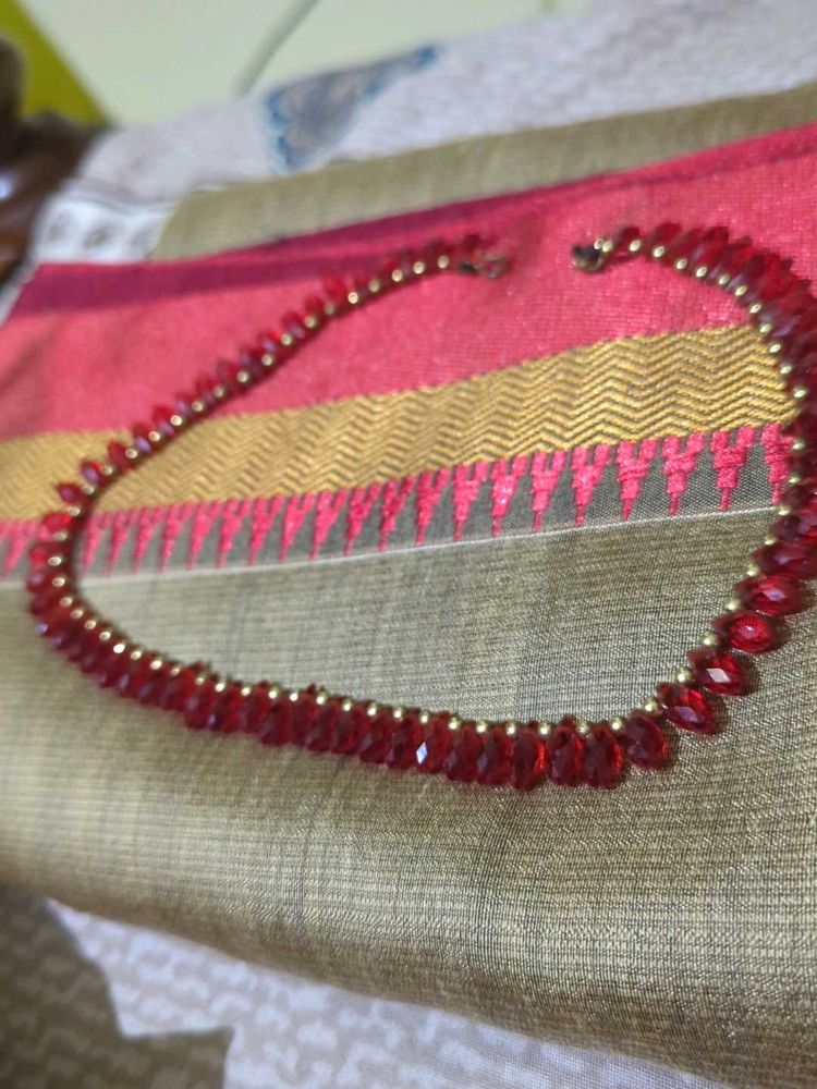 Red Crystal Necklace-Ethnic