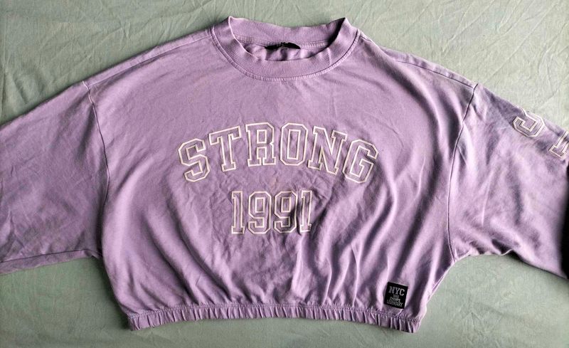 Purple Graphic Sweatshirt