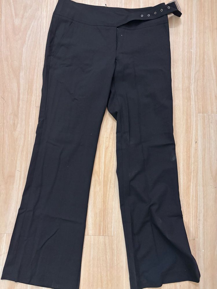 Belted Black Trousers