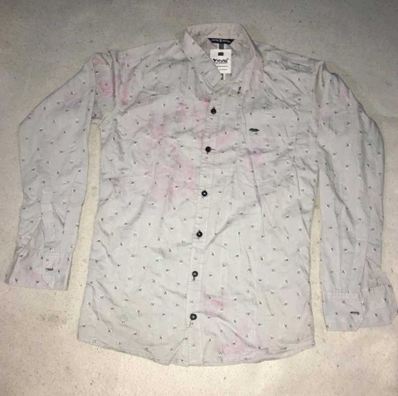 Patterned Button-Down Shirt