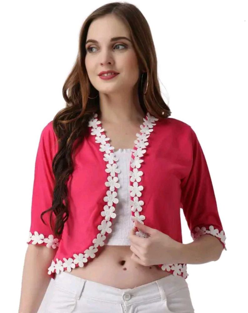 Cute Pink Floral Shrug