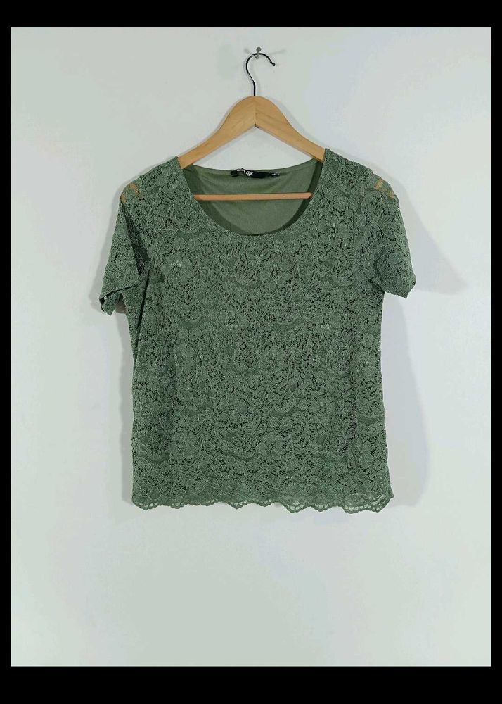 Green Lace Top