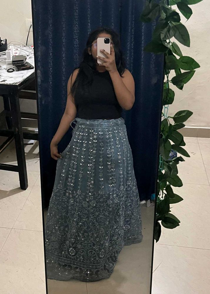 Sequin Embellished Lehenga Skirt
