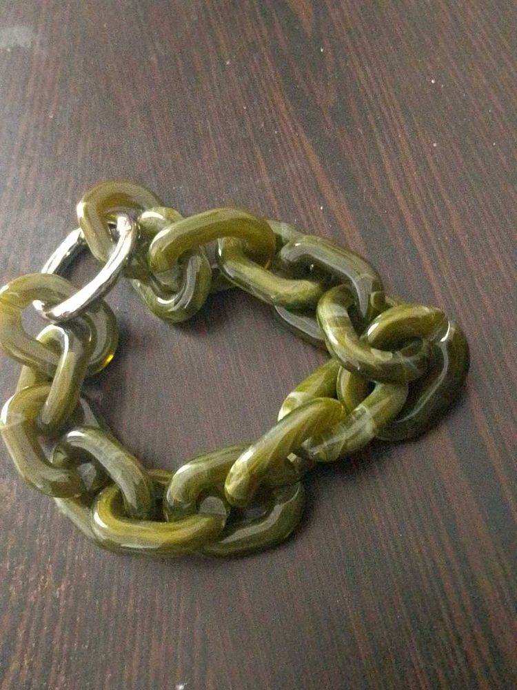 Olive Green Chain Bracelet