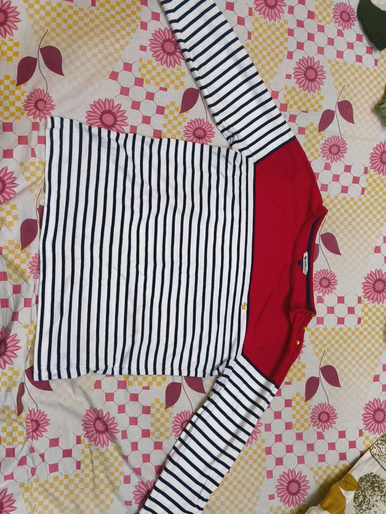 Striped Long Sleeve Top