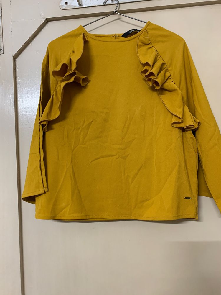 Only Top Mustard Party Wear