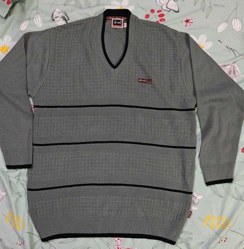 Striped Grey Sweater