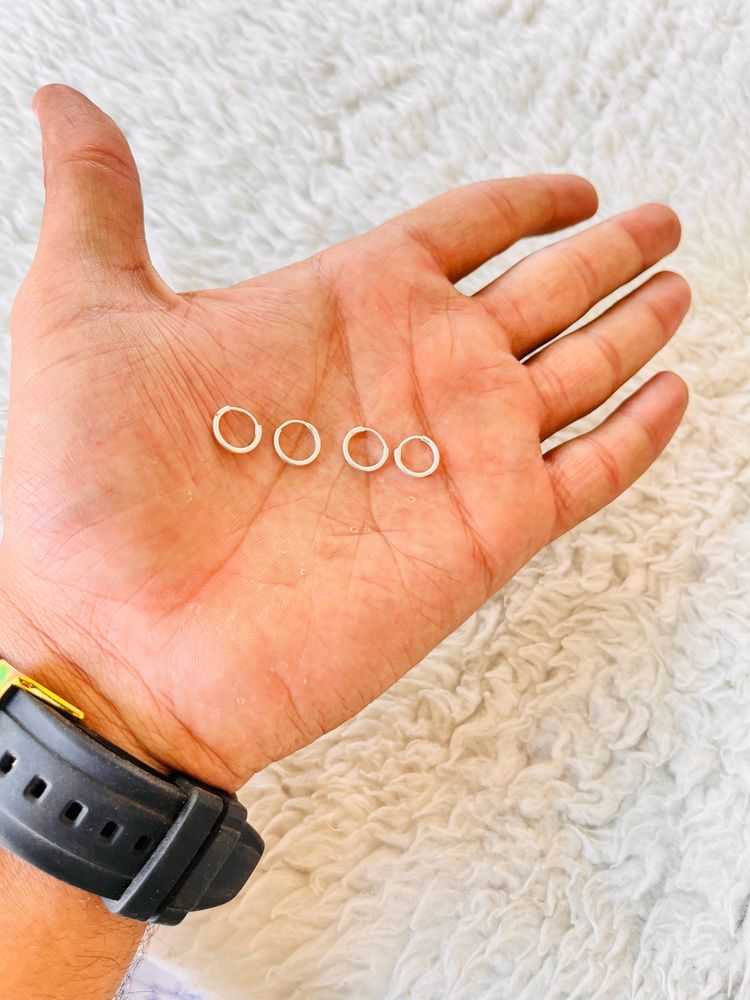 pure silver nathni wt:0.800gm