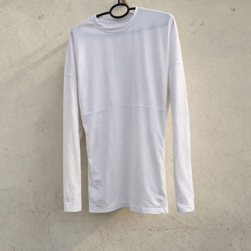 Gym White Long Sleeve Tee