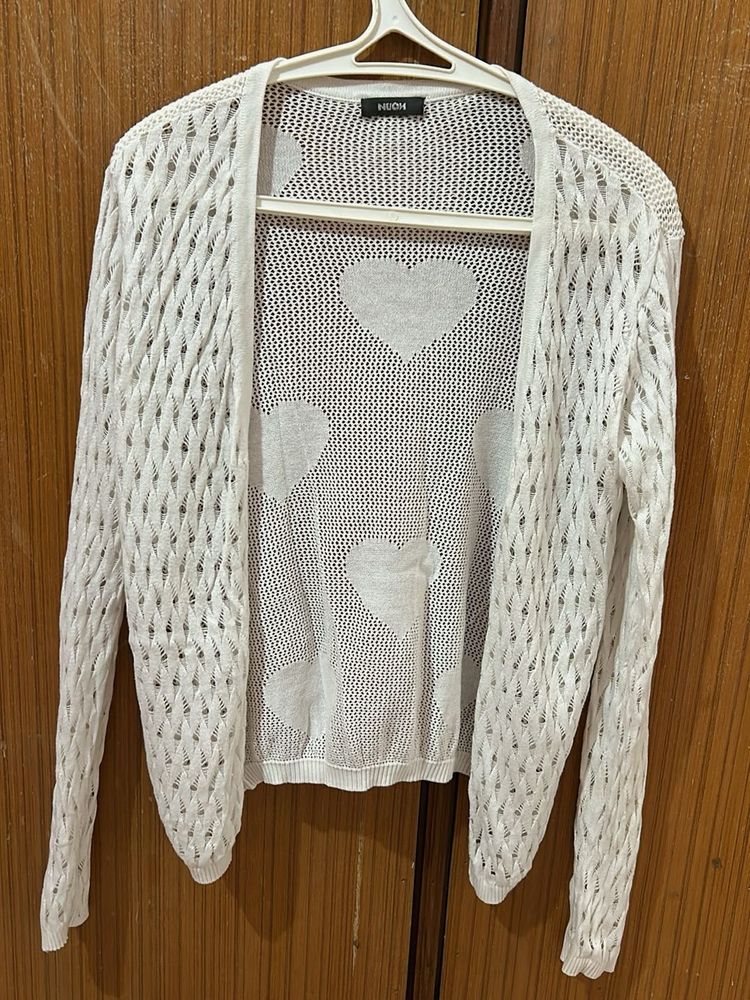 NUON White Heart Cardigan