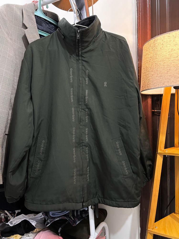 Olive Green bomber Jacket (Unisex)