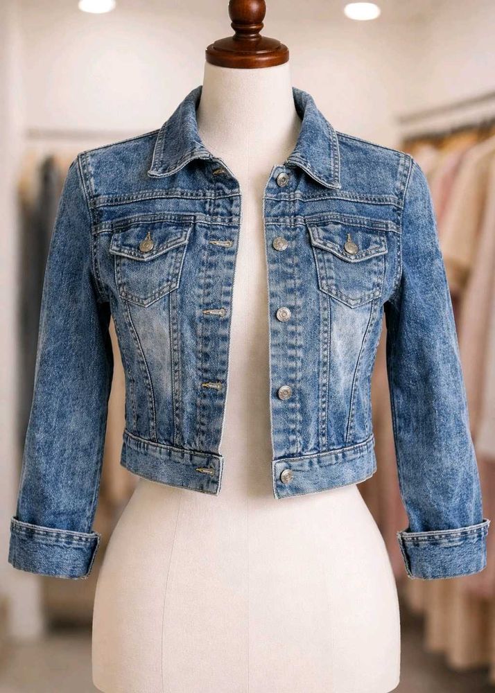 Denim Cropped Jacket
