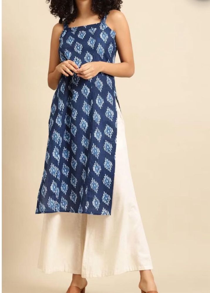 Stylish Blue Printed Kurta