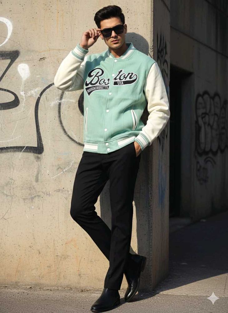 🦓OG H&amp;M Boston Varsity Jacket