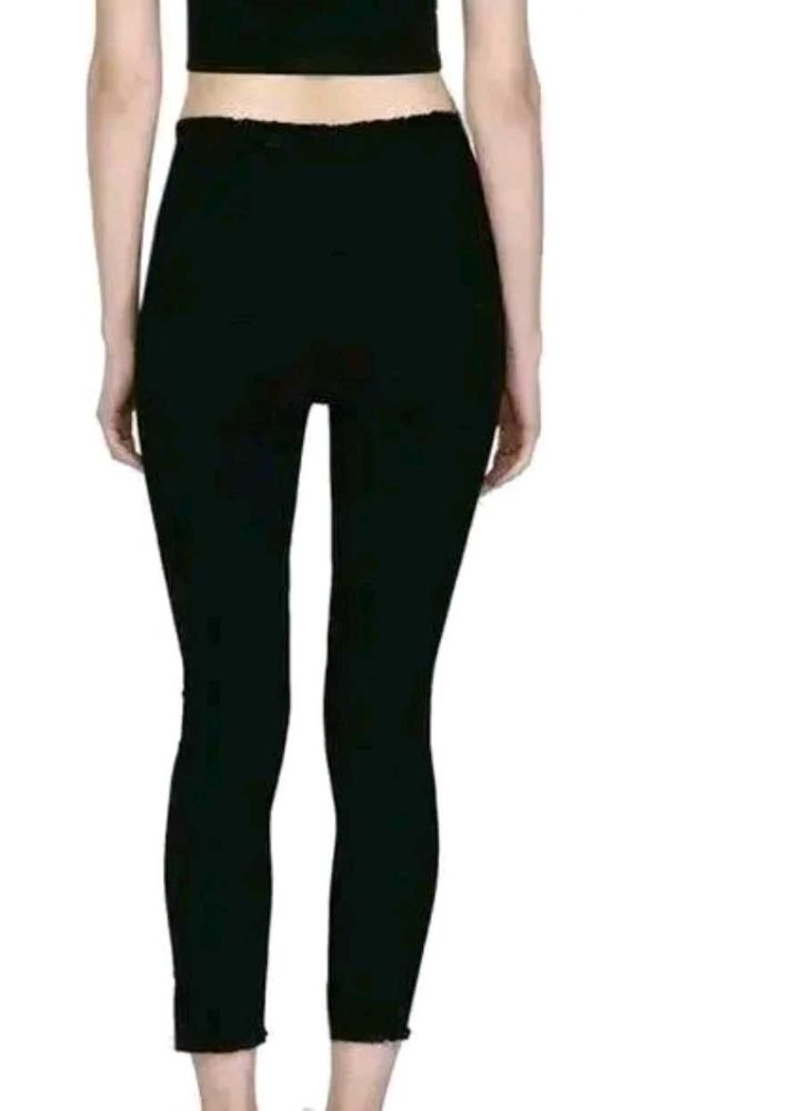 High Waist Women Black Jeans