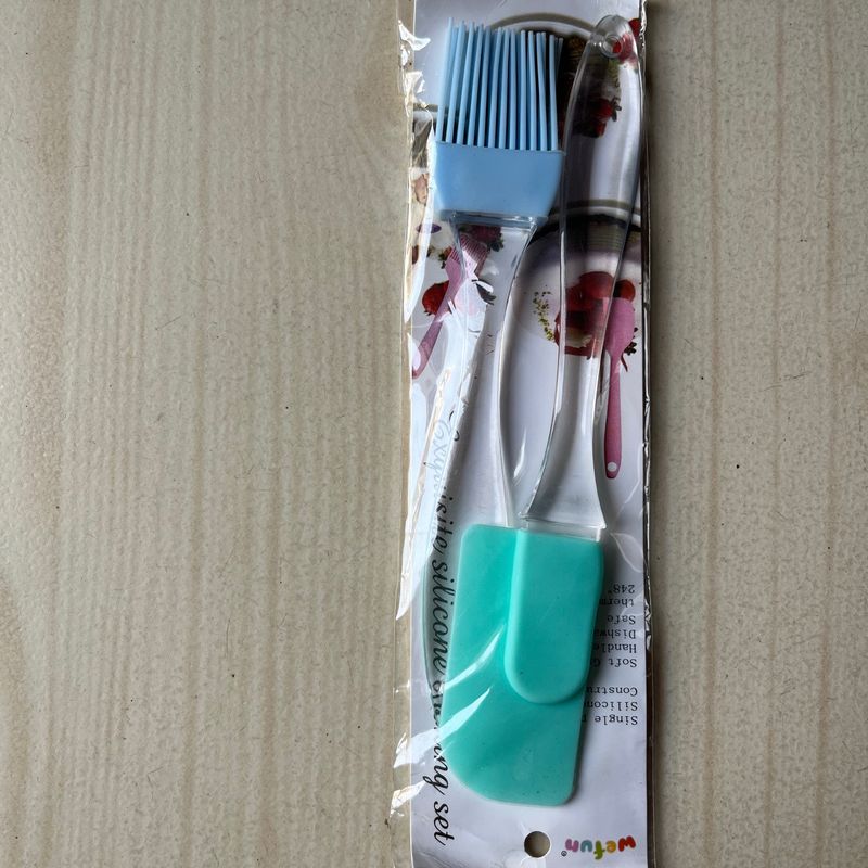1 Set Silicon Brush And Spatula