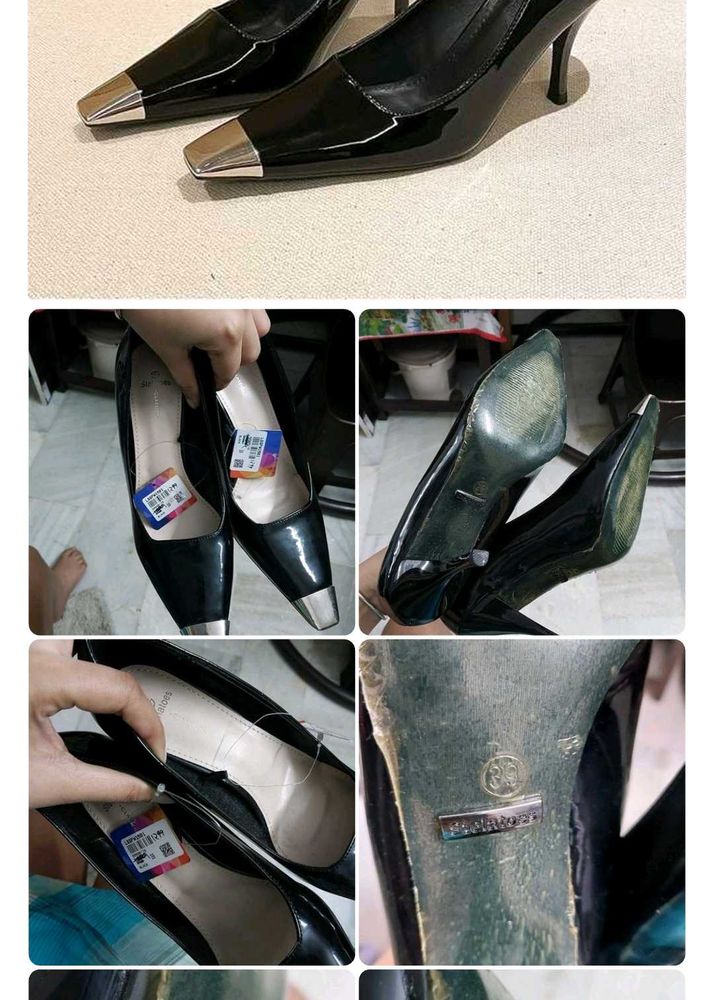 Black Metal Heels