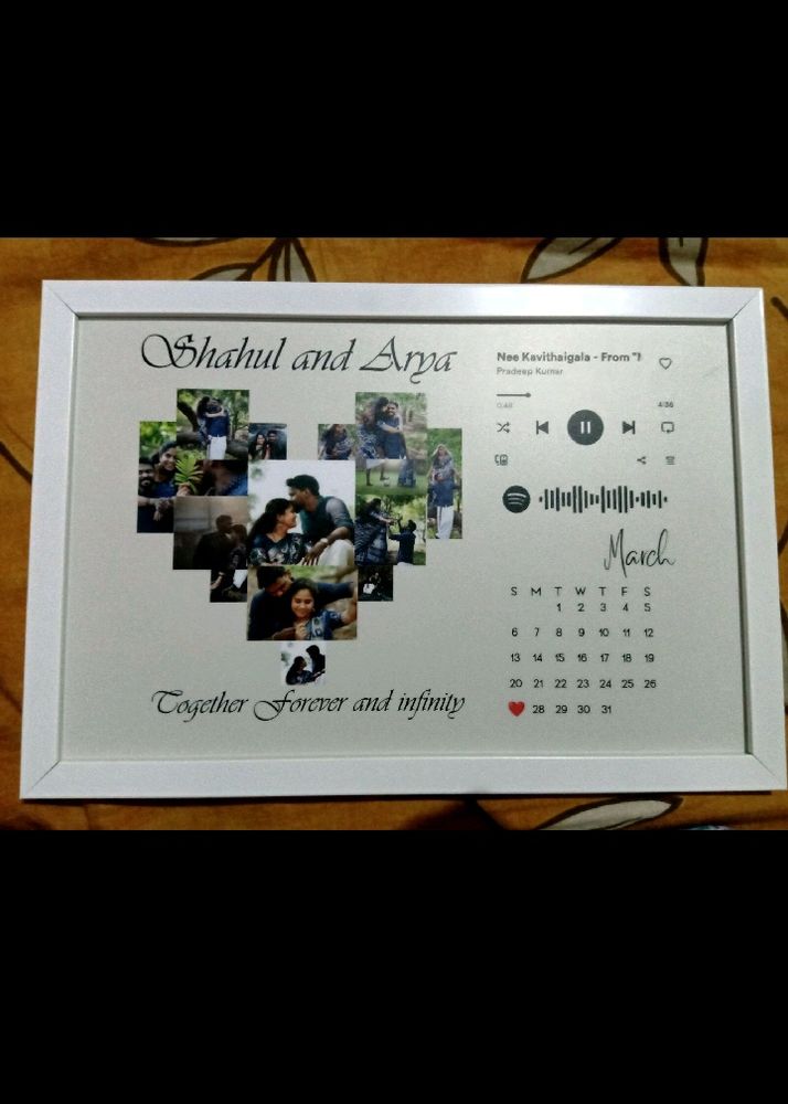 Customised Spotify Musical Photo Frame