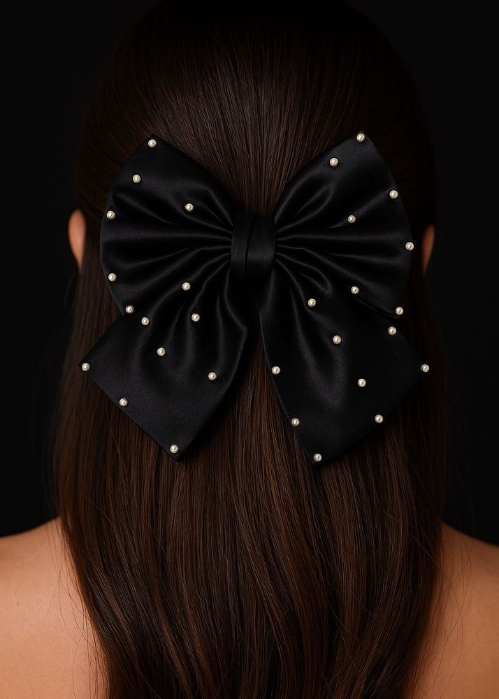 Handmade Black Hair Bow – Never Used