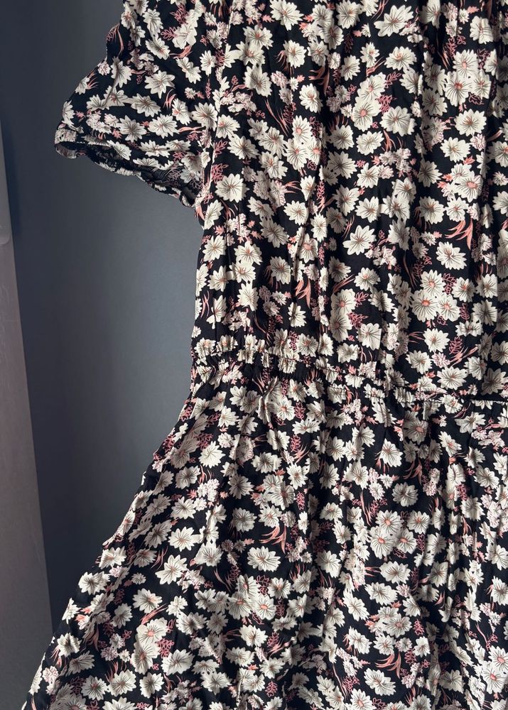 Floral Print Short Sleeve Dress