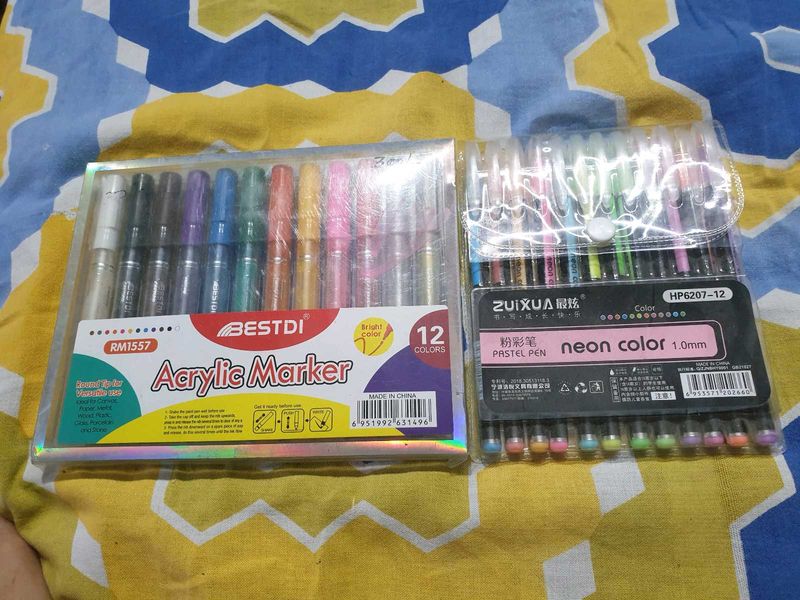 Acrylic &amp; Pastel Marker Set - New