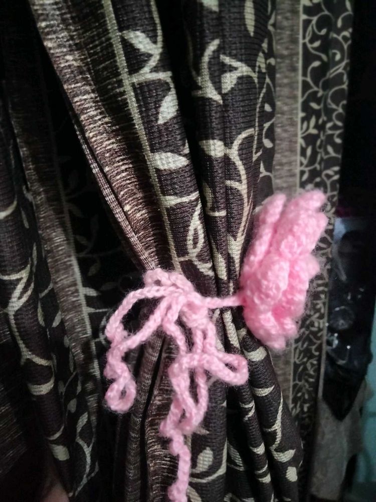 Curtain holder - Pink Flower
