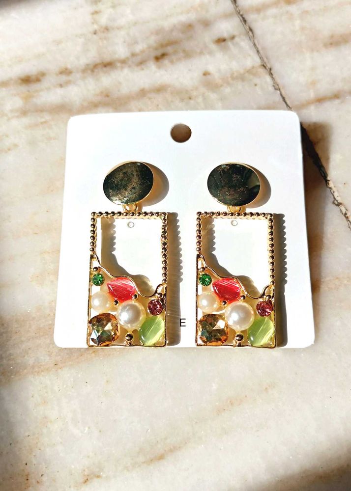 Funky Jewel Drop Earrings