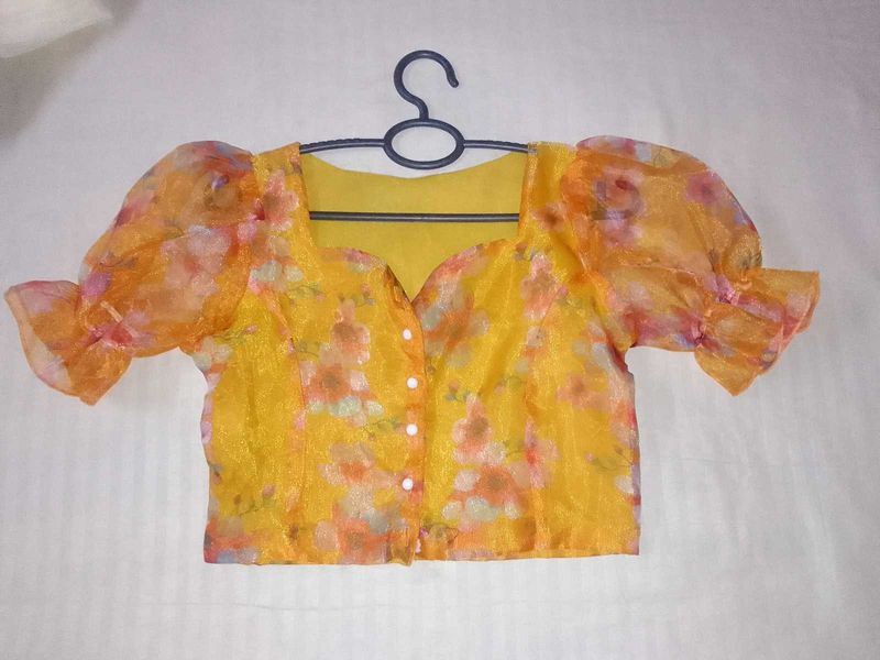 Floral Organza tops