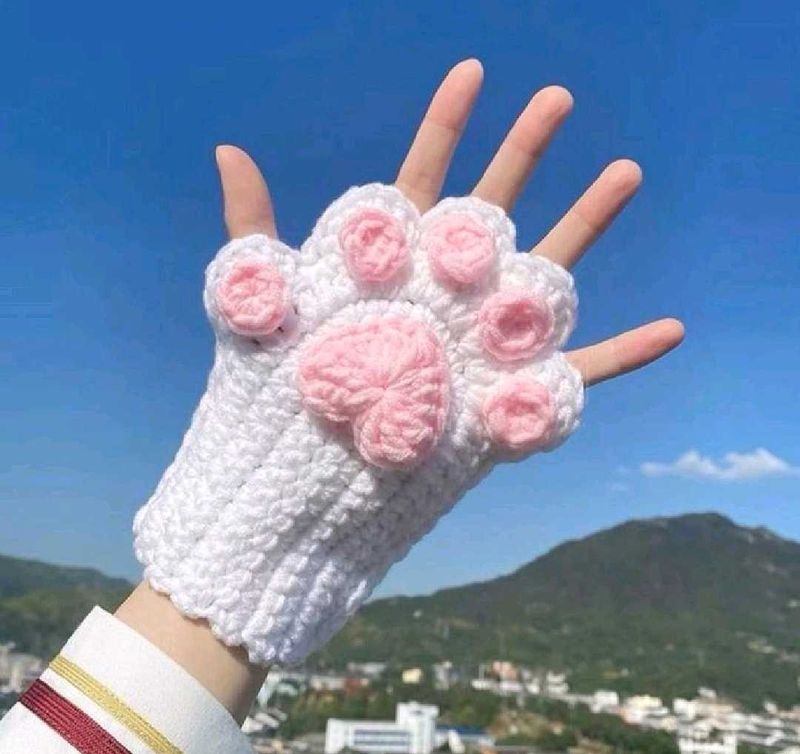 Crochet Kitty Hand Warmers