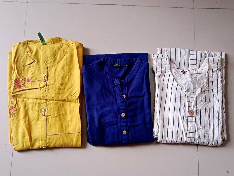 Combo Of 3 New Cotton Kurta
