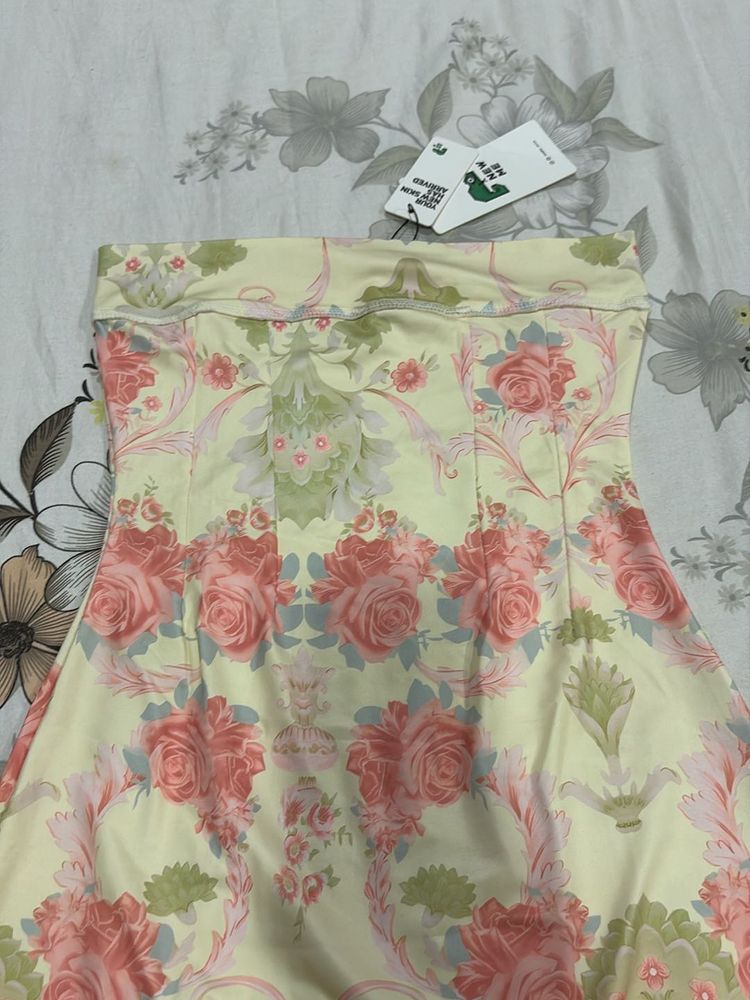 Floral Tube Neck Mini Dress