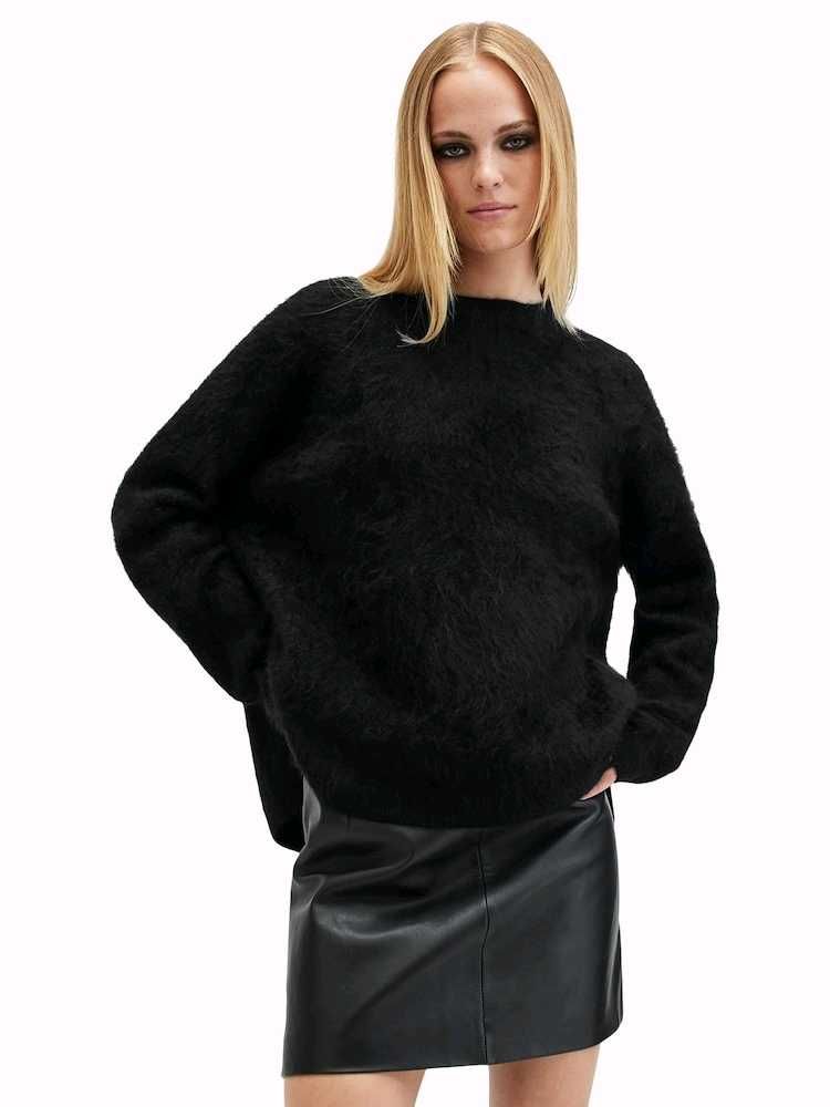 Fuzzy Black Pullover Sweater