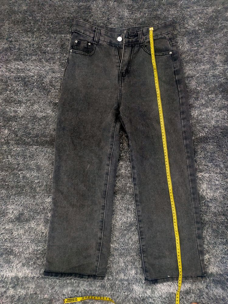Charcoal Straight Jeans