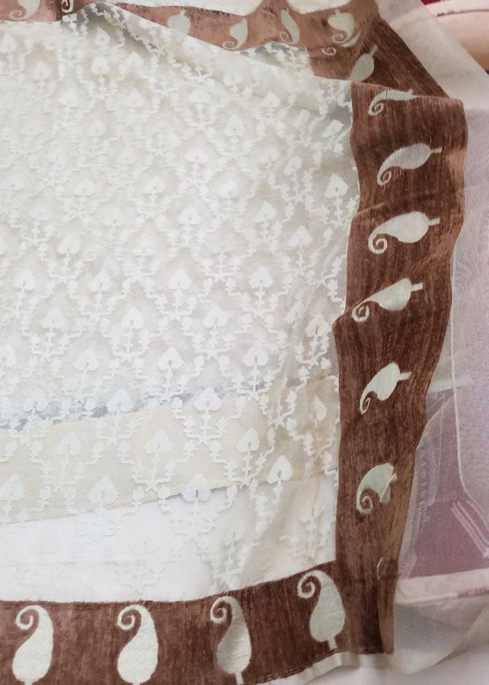 brand new net saree with stitched blouse