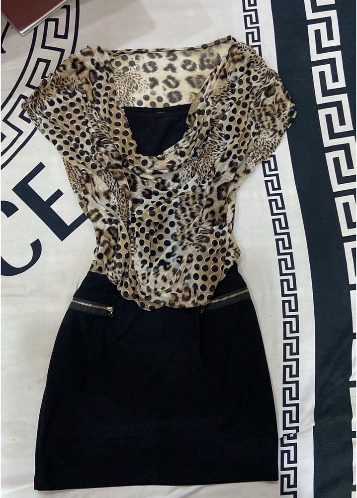 Animal Print Mini Dress