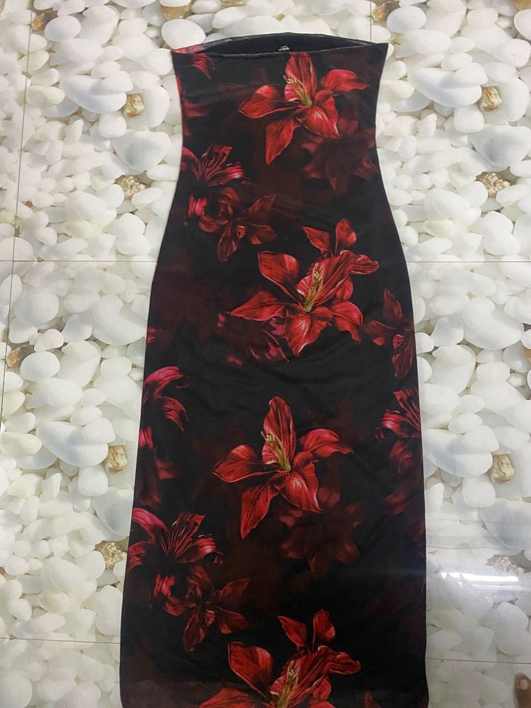Floral Bodycon Midi Dress