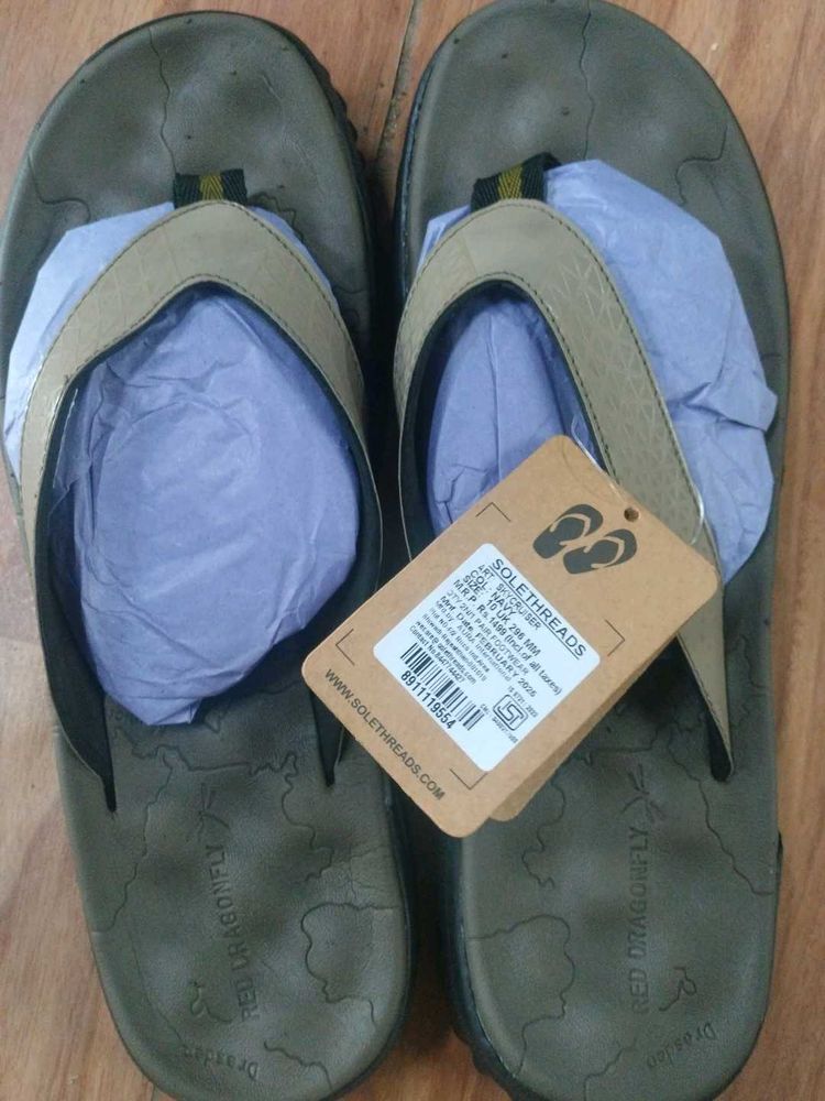 Solethreads Red Dragonfly Flip Flops