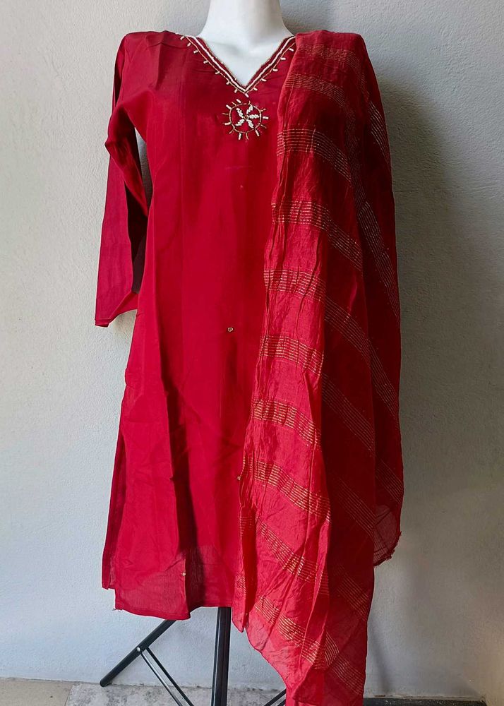 Red Kurta Set 🎀