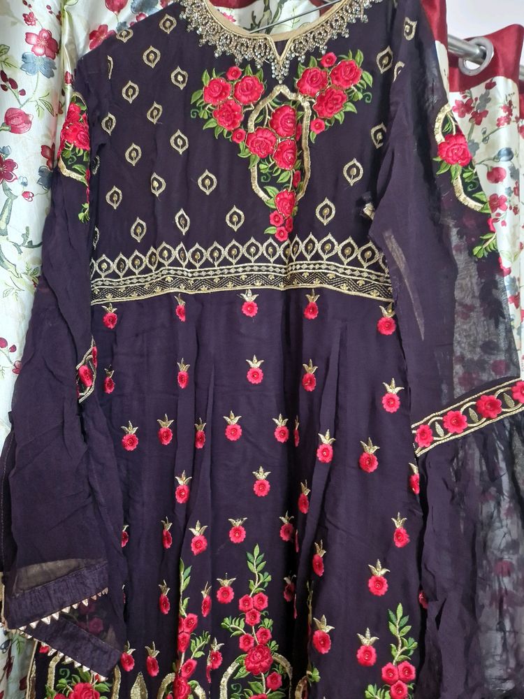 Semi stitched sharara Set