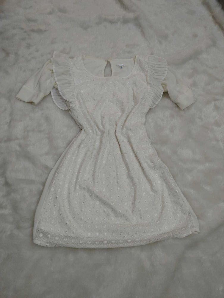 Imported Strchable Georget Chickenkari Dress
