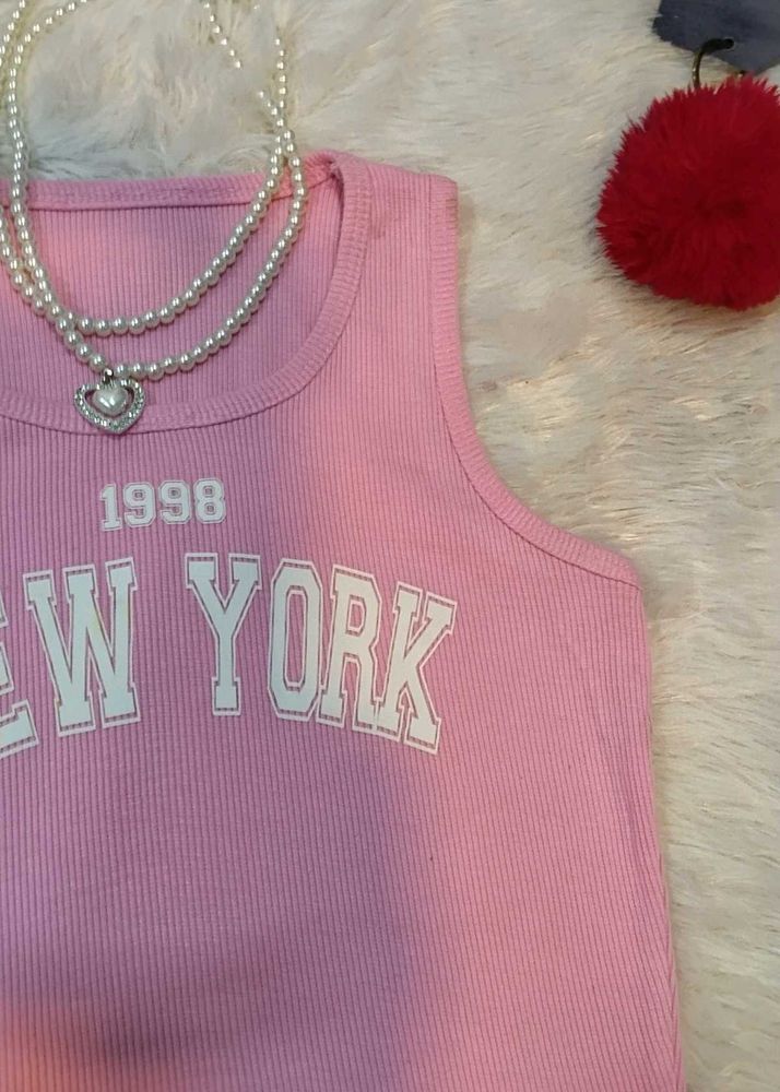Pink New York Tank Top