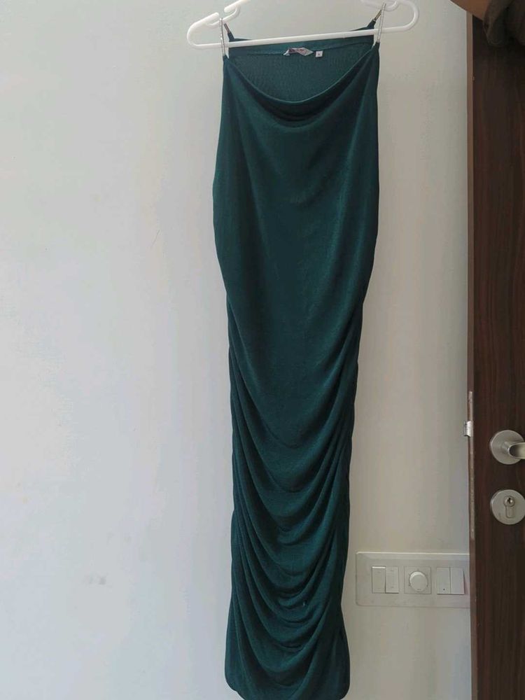 Elegant Green Bodycon Maxi Dress