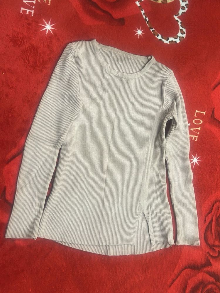 Ribbed Long Sleeve Top