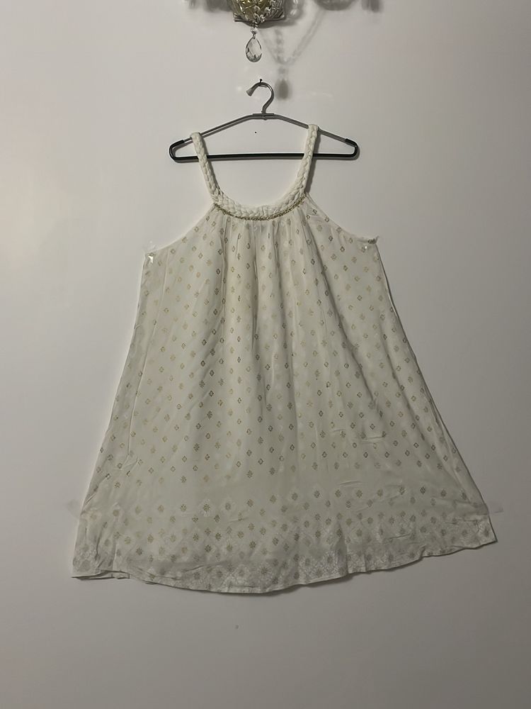 White Georgette Top
