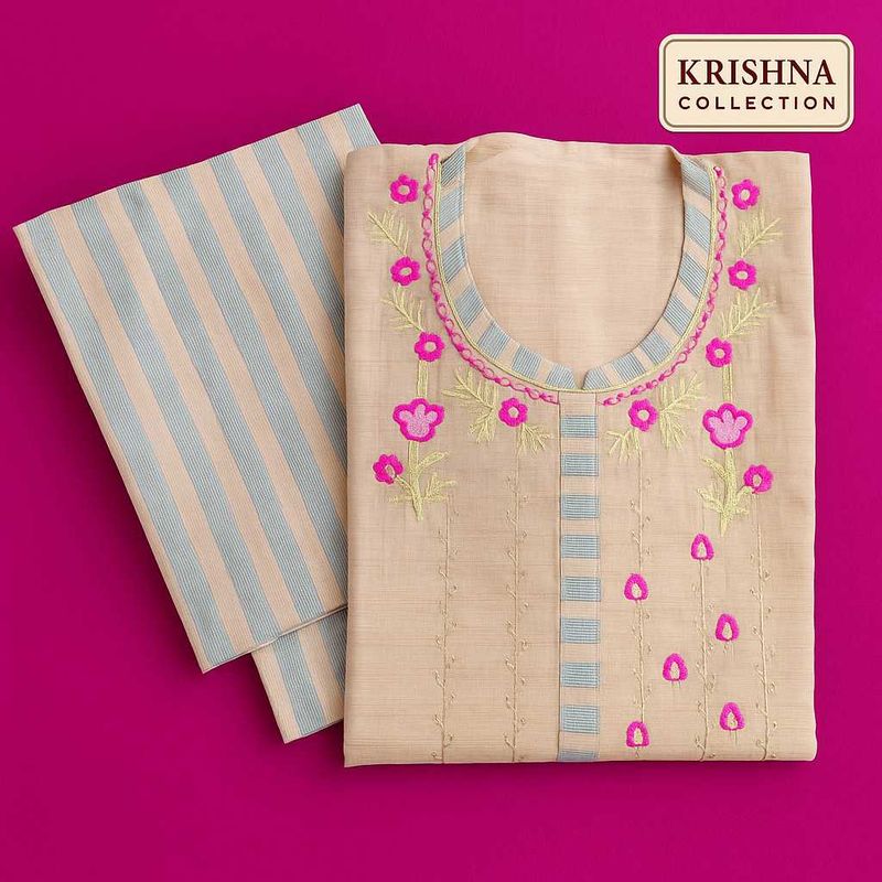 Embroidered Salwar Kameez Fabric