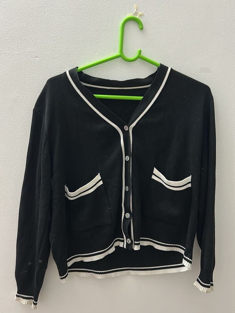 Black &amp; White Cardigan