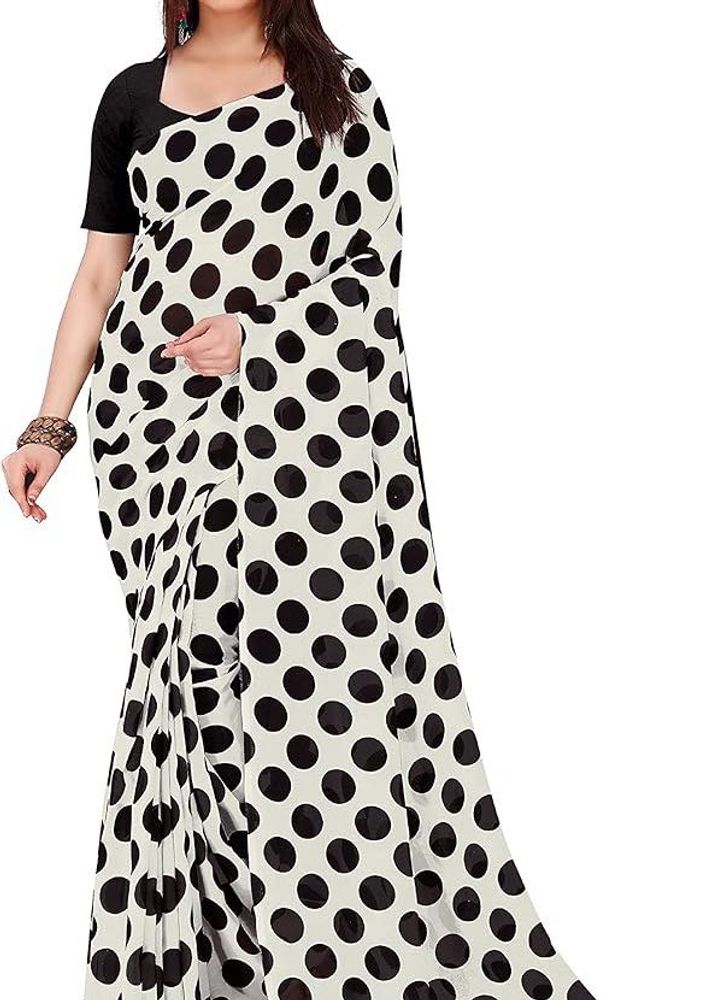Elegant Polka Dot Saree