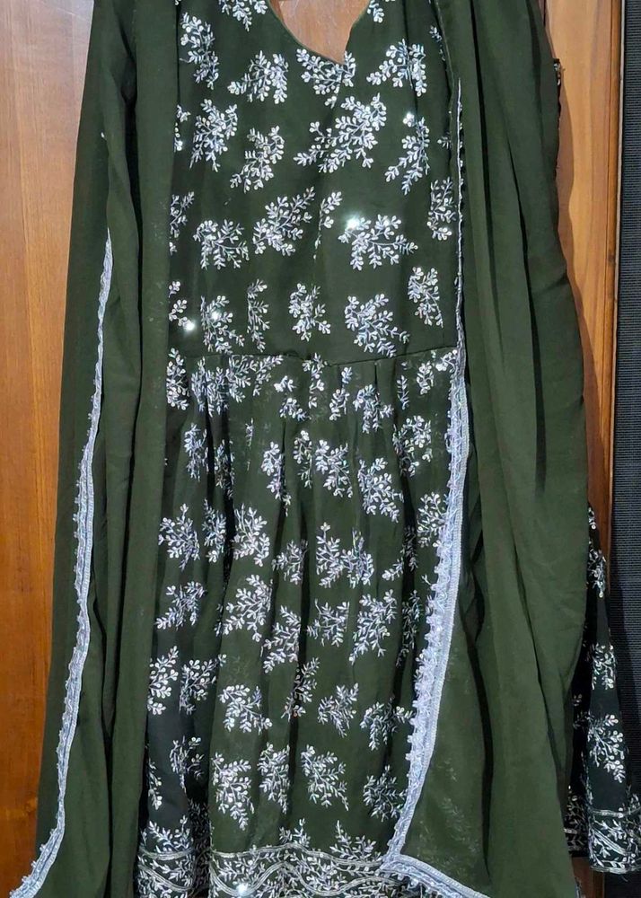 Elegant Green dress Set