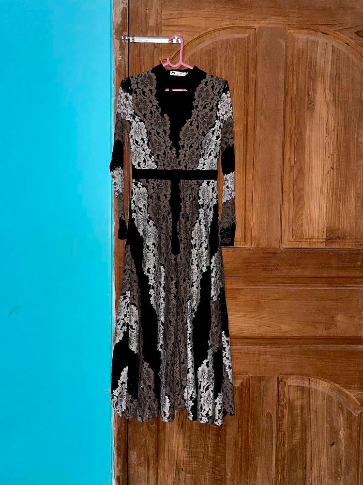 Original Shein Lace Work Maxi Dress
