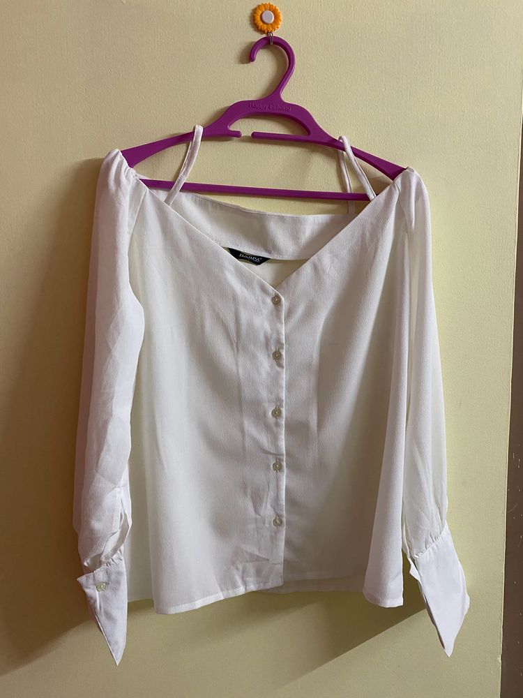 New Harpa White Off Shoulders Top - XL Size